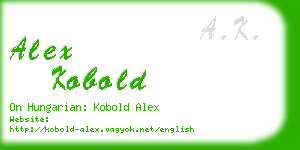 alex kobold business card